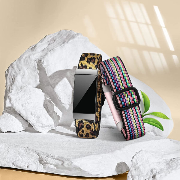Joustava ranneke Fitbit Charge 4/fitbit Charge 3 -rannekkeille, säädettävä elastinen hengittävä nailonkorvaushihna Fitbit Charge 3/3se/charge 4 -rannekkeille