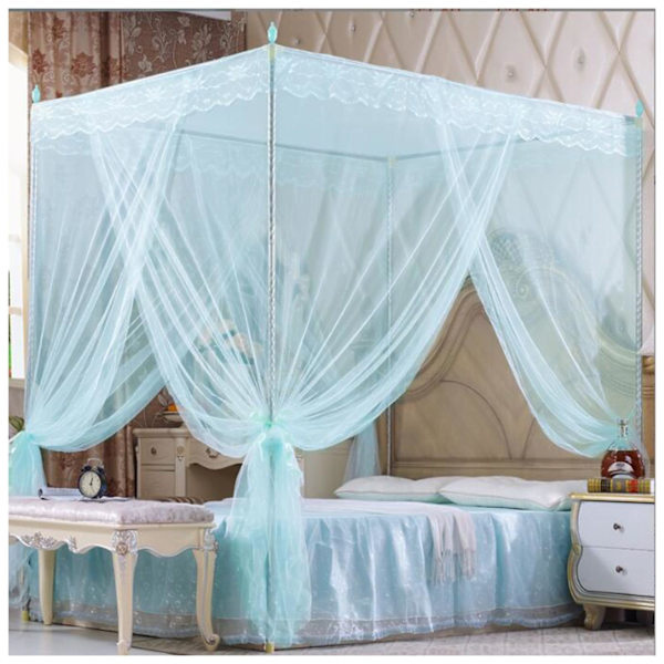 Myggenet til himmel seng, queen size seng gardiner, elegant dekorativt relax himmel sæt inklusive komplet ophængssæt (2,1,5m)