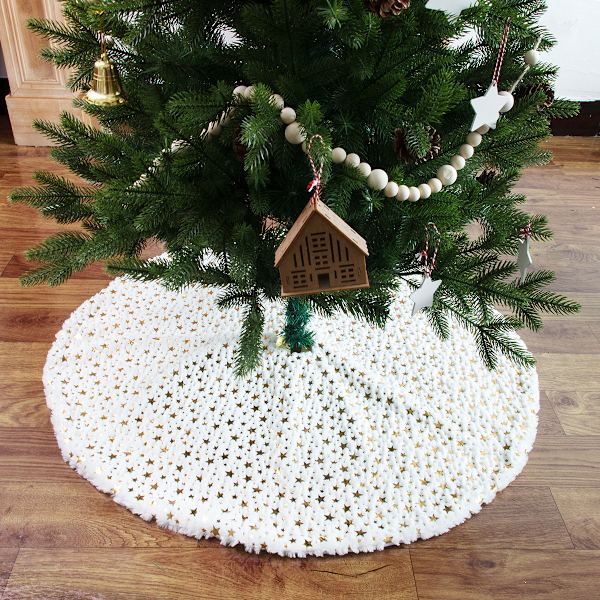 122 cm juletre skjørt, stjerne juletre matte