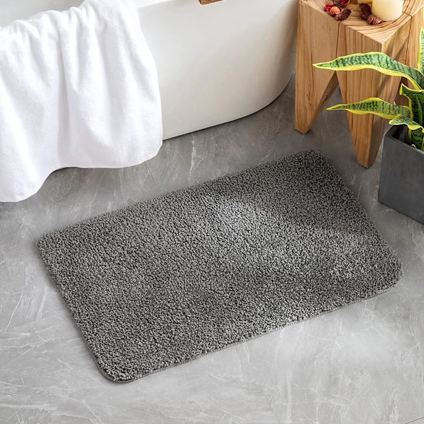 Tepper Badematte Baderomsteppe Sengmatte Antislipp Badematte Badematte Absorberende Dusjmatte Vaskbar Dørmatte for Stue Soverom Bad 50 x 80 cm