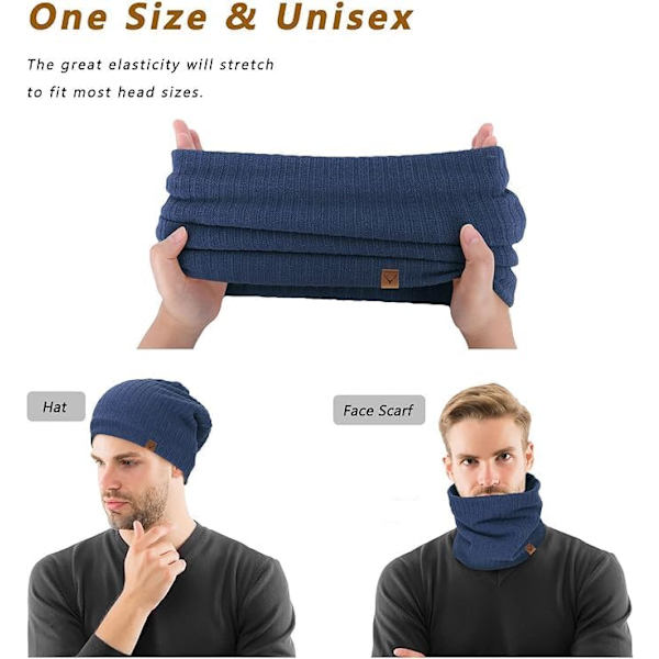 Halsvarmer Vinter Loop Sjal Menners Motorsykkel Halsduk Fleece Fôr Halsrør En Størrelse Unisex, Polyester