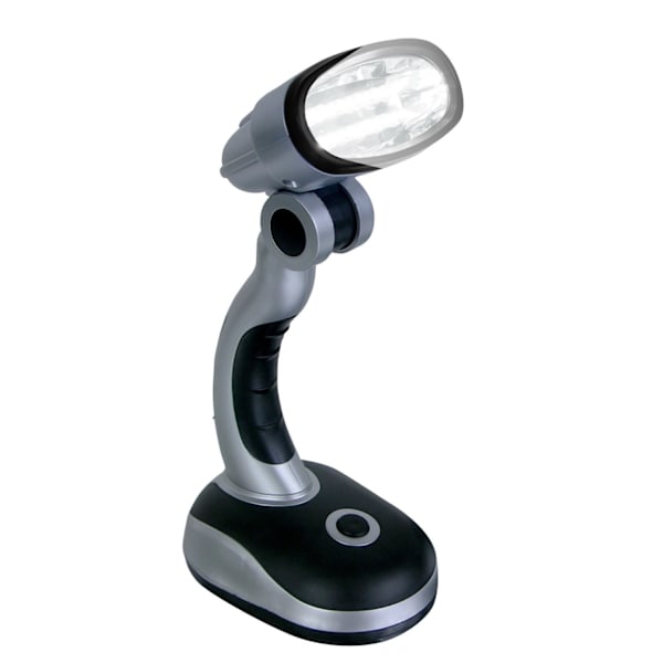 12 LED Bärbar Lampa Skrivbord Arbets Hemmakontor Dator (Svart)