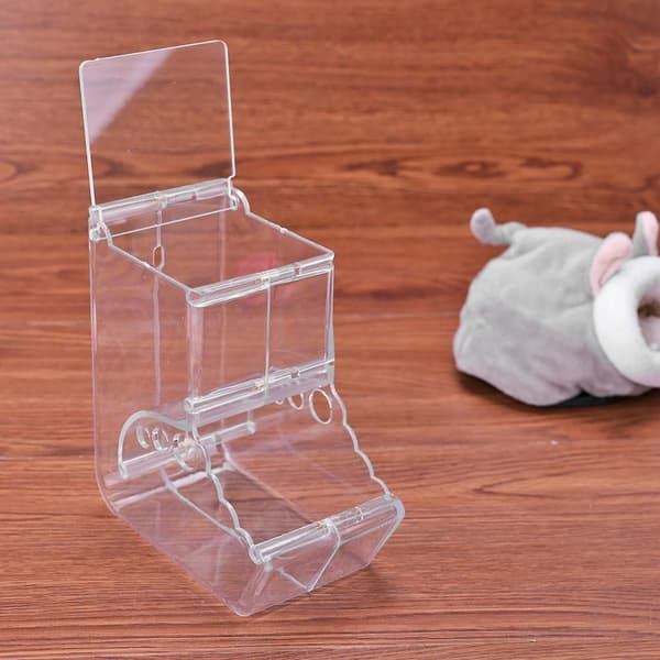 Perfekt Foderautomat til Gnavere - Holdbar Plastik Transparent transparent