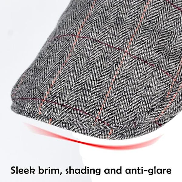 Miesten tweed lierihattu ajomyssy Newsboy -säädettävä muoti Newsboy irlantilainen baretti, syksy talvi, 55-59 CM Grey