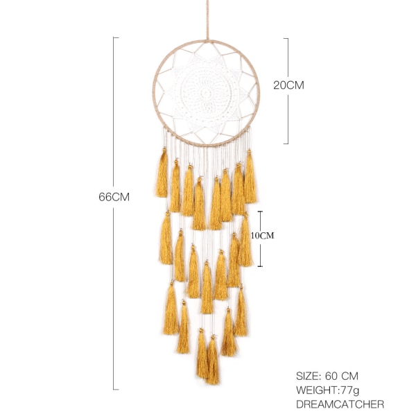 Vægophængt drømmefanger (gul)