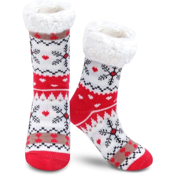 Slipper Socks Women - Winter Non Slip Fluffy Socks Fleece Lined Ladies Slipper Socks Super Soft Cozy Fuzzy knitted Slipper Socks