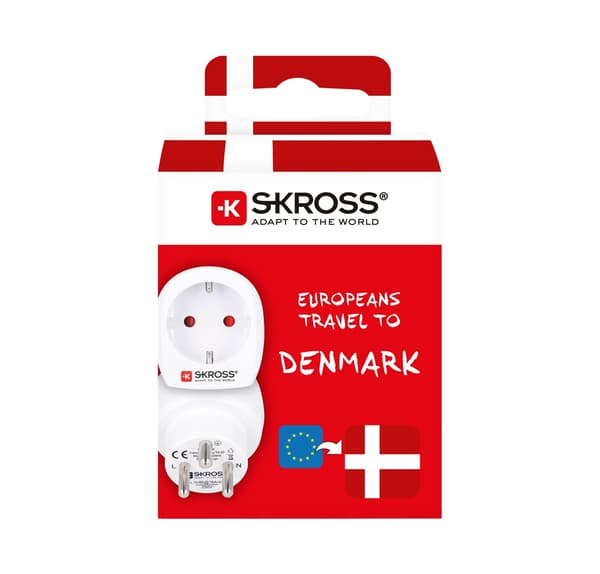 Rejseadapter Europa til Danmark Jordet 70