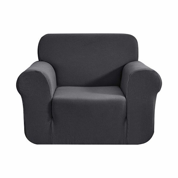 1 stk Sofaovertrekk med stretch Jacquard armlene (1 sete, grå)