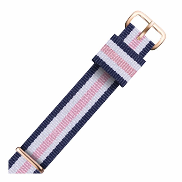 Klockarmband Herr/Dam Klockarmband Nylon Klockarmband 18mm Roséguld Armband Spänne Band