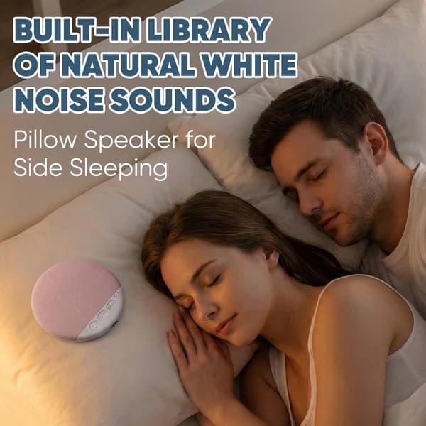 Bluetooth pudhøjttaler med hvid støj-timer og stereolyd, grøn Pink
