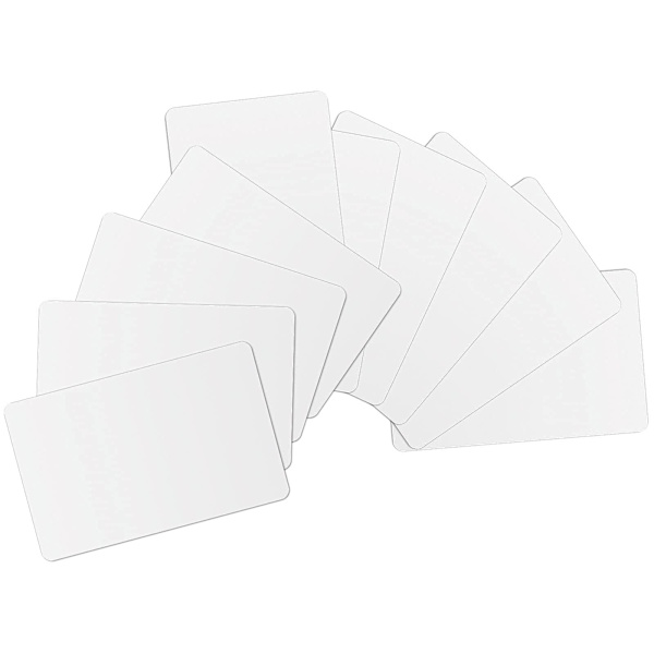 200 st vita PVC-kort, tomma utskrivbara plastkort för ID-kort, 30 mil, 760 mikron, CR80 kreditkortsstorlek - 85,5 mm x 54 mm
