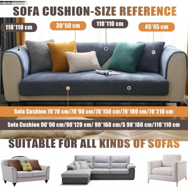 Premium Velour Sofabetræk, Skridsikre Sofabetræk, Elaborerede og Udsøgte Sofabetræk, Sofahyndebetræk til Soveværelse, Hotel og Kontor (90*160cm) Blue 90*160cm
