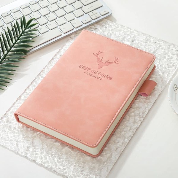A5 Läder Ruled Notebook Elegant Business Notebook, Journal Notebook med Pen Loop, 180 Ark Papper Perfekt för Kontor Skola Hem