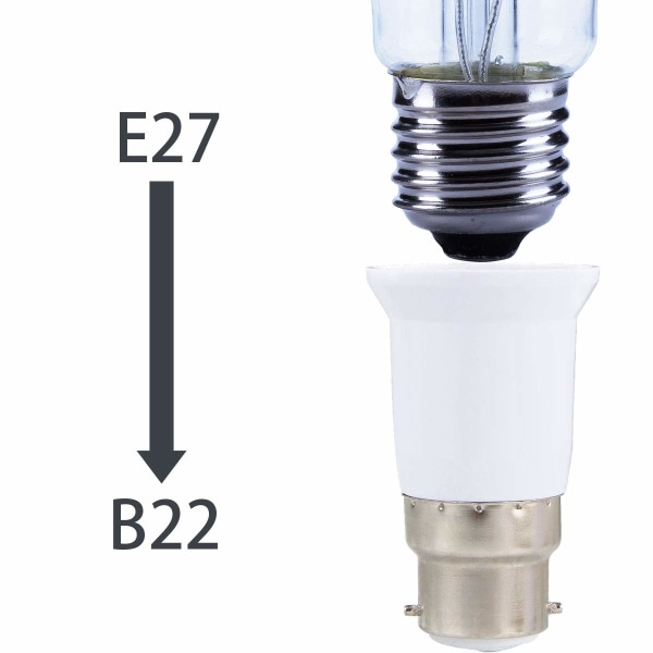 15 stycken B22 till E27 sockeladapter, lampbasomvandlare, glödlampsadapter för LED-lampor och glödlampor
