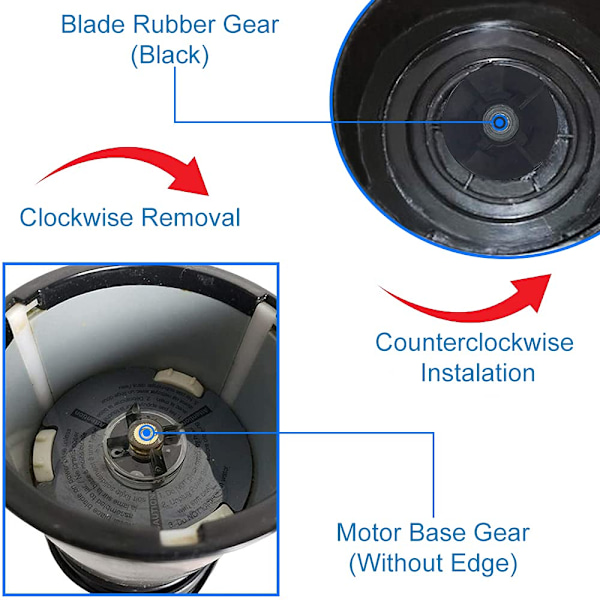 2 Par Clutch-baser og Blader for 250W 600W 900W Bladgir Blender Juicer Tilbehør