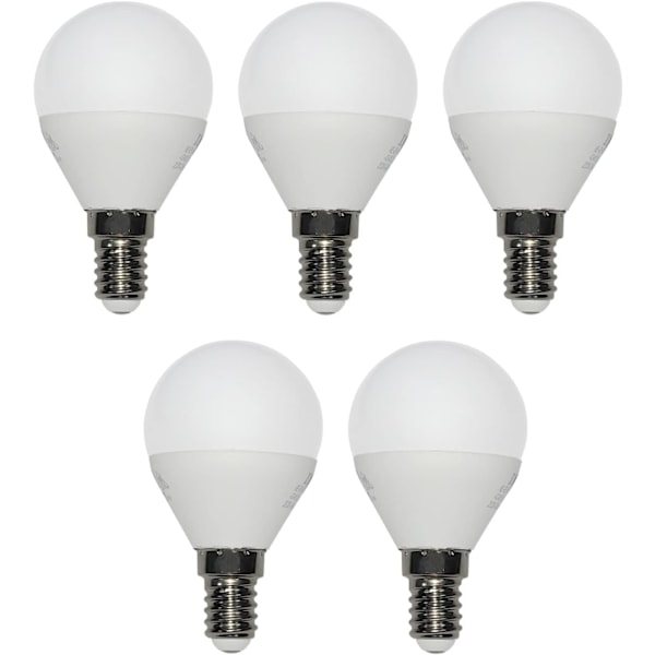 Förpackning med 5 Energibesparande E14 LED-lampor - 5 x 3 W - 250 lm - Varm 3000 K