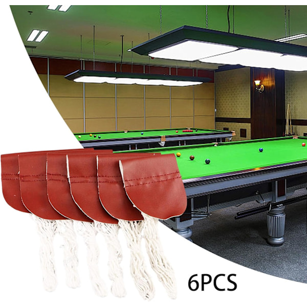 6x Biljardipöydän tasku, ammattimaiset pudotustelineet, snookertaskuverkko viihdepaikkojen lisävarusteeksi