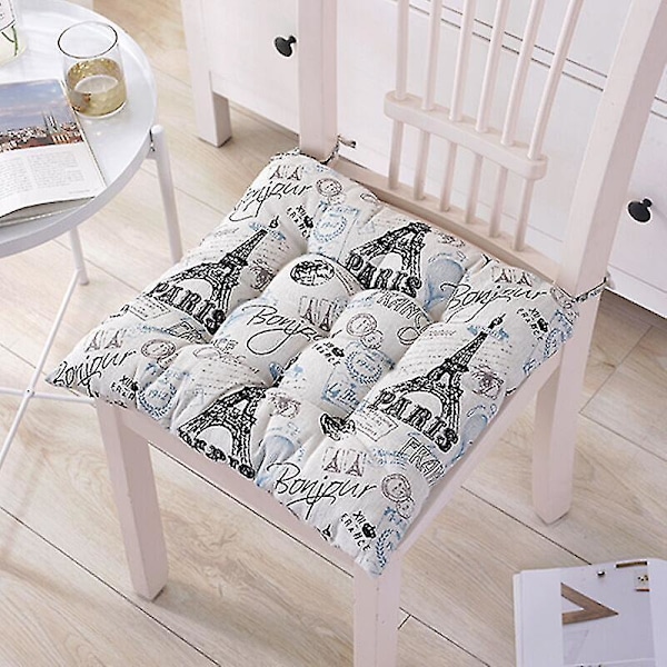 Sett med 6 stolputer 40 x 40, Dekorative puter Pute Stolputer Hageputer, Polyester