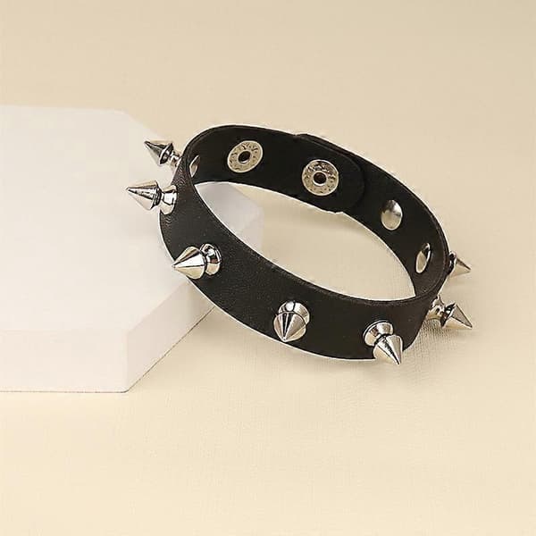 Nitarmband Läder Nitarmband för män och kvinnor