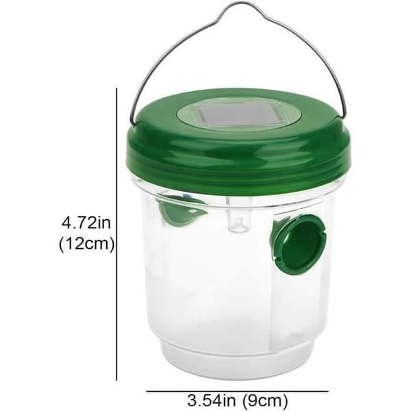 2 st Soldrivna getingfällor med LED-ljus, insektsfällor, honungsfälla, bin