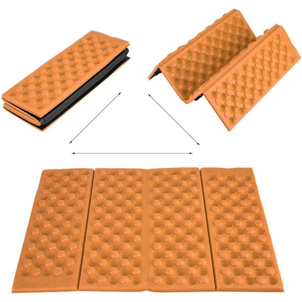 Foldbar Campingmatte Skum Pute, Foldbar Strand Piknik Matte Sovepute, PVC Vanntett Fukttett Teltet Hvile Madrass Pute