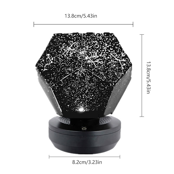 Stjerneprojektor nattlys, stjerneprojektorlampe med 3 justerbare skiftende farger, LED-stjerneprojektor for barn eller voksen soverom
