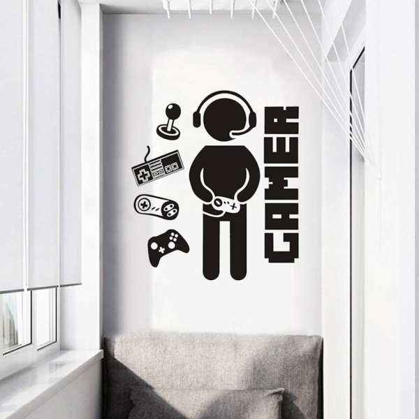 Eat Sleep Game Vægskilt Plakat Bogstaver Vægklistermærker Vægmalerier til drenge Soveværelse Legeværelse Home Decor