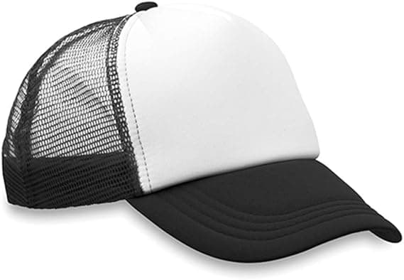 Svart polyester mesh keps sublimering tom mesh keps justerbar