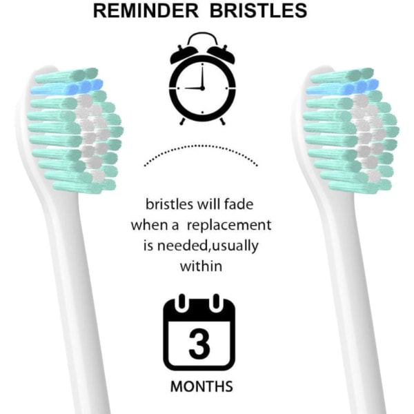 Erstatningsbørstehoder, 4-pack tannbørstehode kompatibel med Philips, Essence, Elite, Xtreme, Advance og CleanCare elektrisk tannbørste