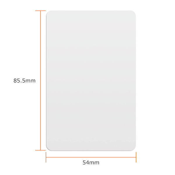 200 st vita PVC-kort, tomma utskrivbara plastkort för ID-kort, 30 mil, 760 mikron, CR80 kreditkortsstorlek - 85,5 mm x 54 mm