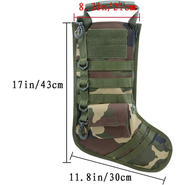2 stk. Tactical Xmas Stocking med camouflage til militærudstyr