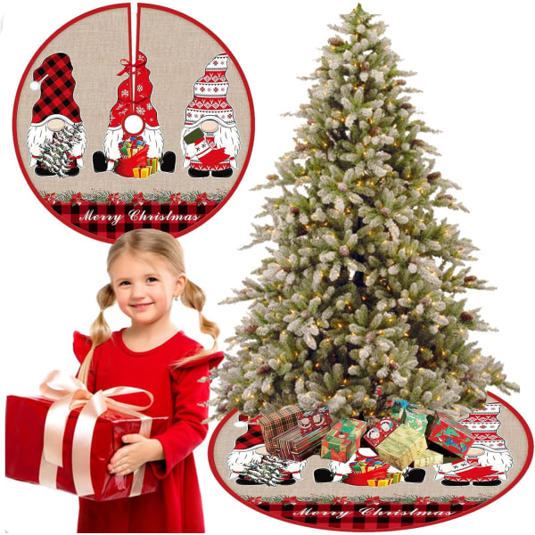 Juletræsnederdele, 36 tommer julepynt Juletræsnederdel, juletræsbundbetræk Ornament til festforsyning nytår