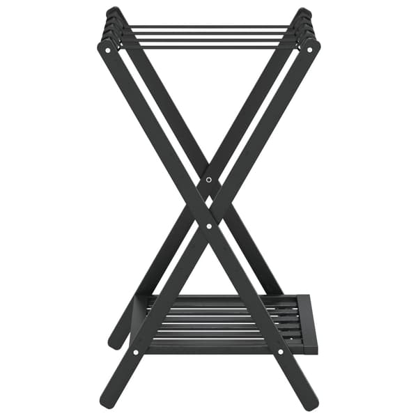 vidaXL Matkatavarateline musta 68x38x58 cm bambu Black 3100