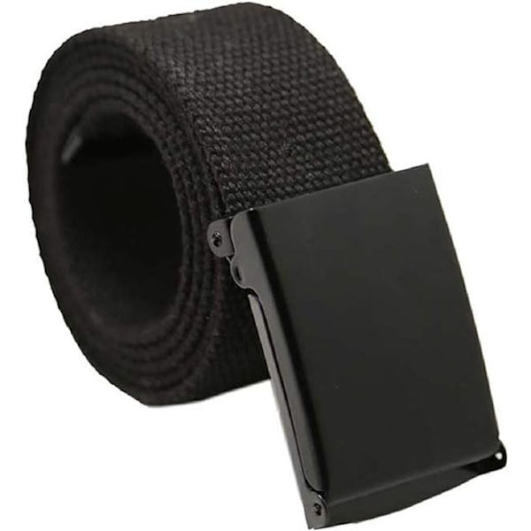 Trimming Shop Unisex Webbing Bälte Webbat Canvas Rem Metall Spänne Justerbar Arméstil Midjeband Utomhus Utility Wear 120cm