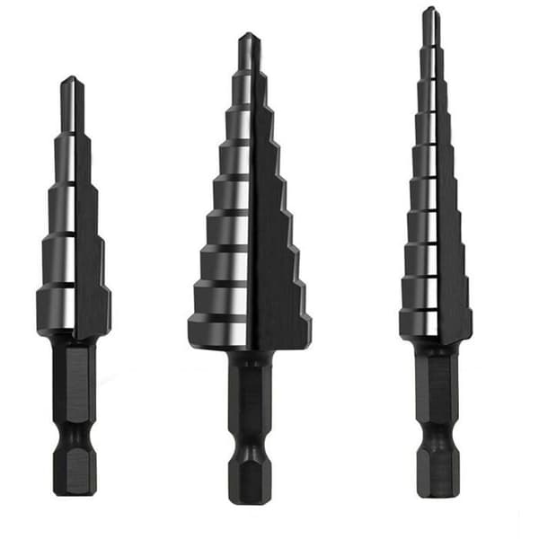 Sæt med 3 ODIPIE universelle sorte 3-20 mm tagborebits