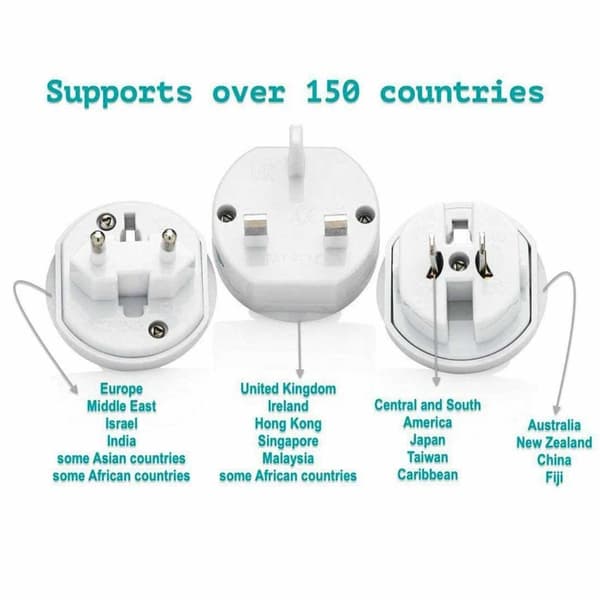 Universal reseadapter för alla länder Vit vit white