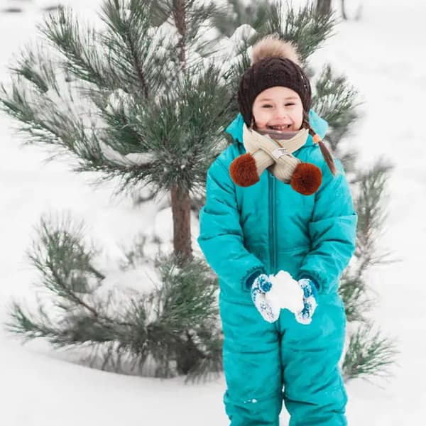 Barnesjal Gutter Jenter Vinter Varme Skjerf Halsvarmer Beige