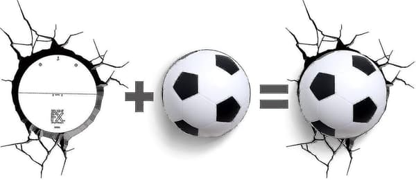 3D Lampe Fodbold Xj.