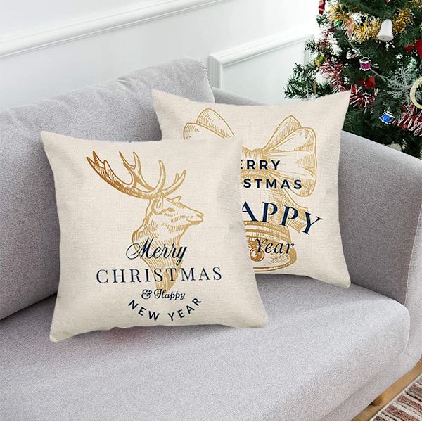 4PCS Juletema Putetrekk, Snøfnugg (45 x 45 cm)