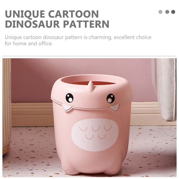 Dinosaur søppelbøtte rosa
