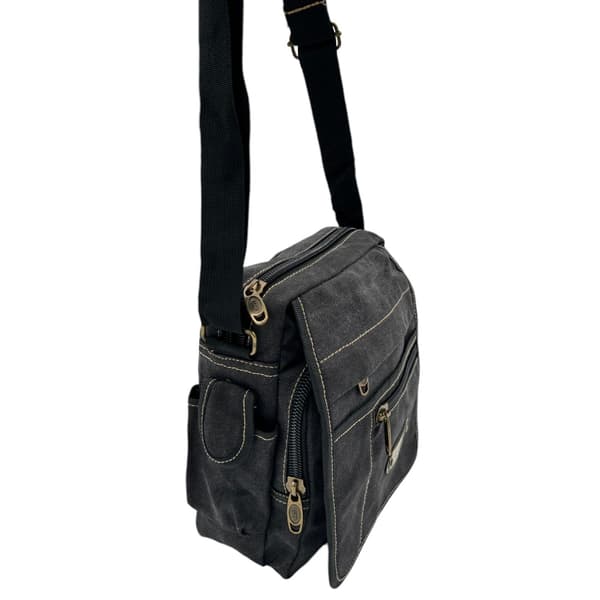 Skuldertaske lærred Beige Beige