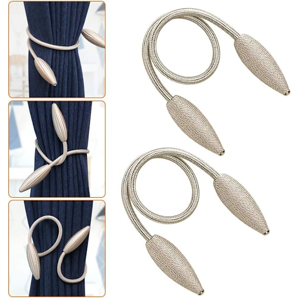 2 kappaletta beige käsin neulottuja ikkunanpidikkeitä - DIY-mallinnus eurooppalaistyyliset verhonarut verhoilu kotiin ja toimistoon