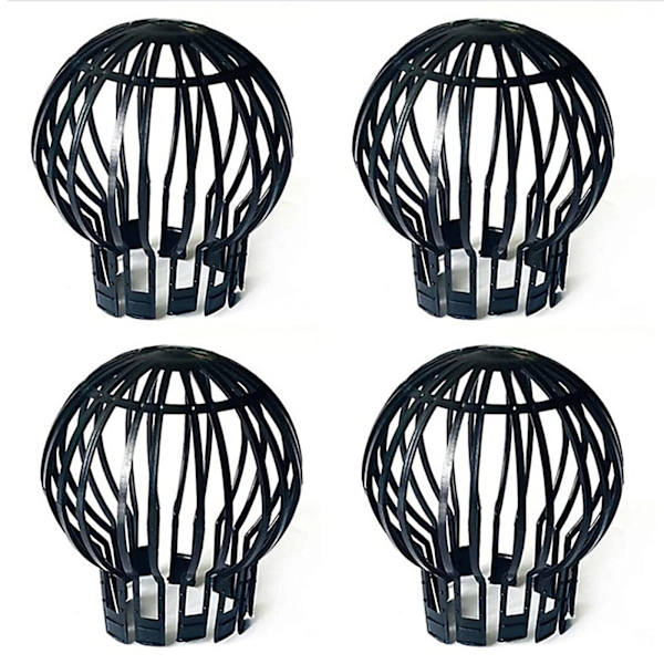 4-pack takfilterlock, svart avloppsfilter
