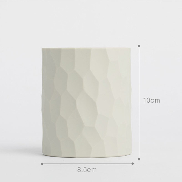 Lyijykynäteline, pohjoismainen silikoninen vedenpitävä kynäteline työpöydälle, yksinkertainen moderni meikkiteline, monitoimiset toimistotarvikkeet (Beige) Off-white
