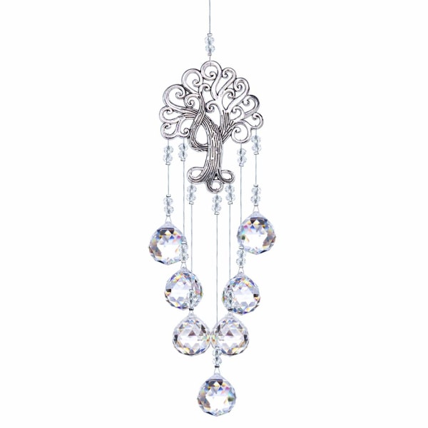 Krystallregnbue solfanger, glasslivets solfanger for vindu, hengende glasskuleprisme anhengdekor