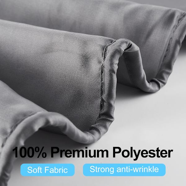 Vattentät duschdraperi, tvättbar snabbtorkande textilväv polyester badkarsdraperi med 12 duschdraperiringar, mörkgrå (180 x 200 cm)