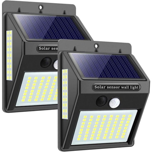 Solcellslampor utomhus med rörelsesensor 100 LED 1000lm Vattentät vägglampa 1200mAh YYV
