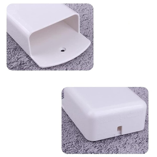 Pakke med 4 hvide fjernbetjeningsholdere til vægmonteret opbevaringsboks