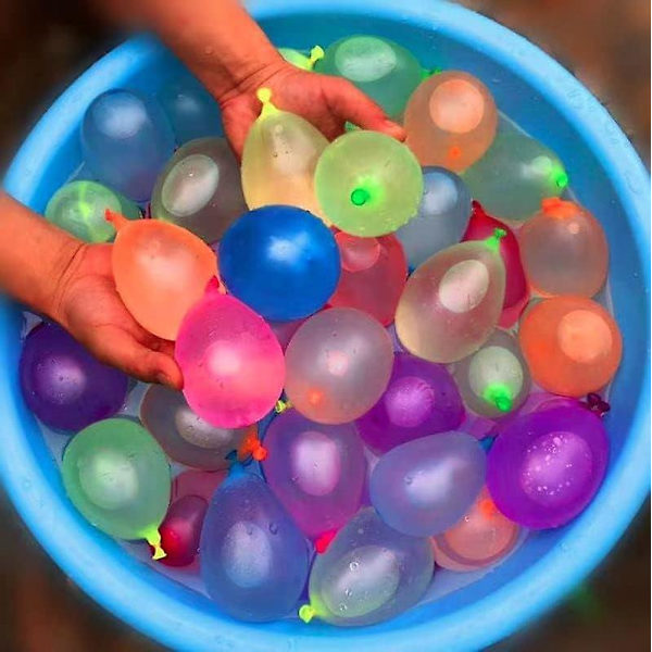 200 st självtätande vattenbomber ballong med snabb snabbpåfyllning, självknytande, snabbpåfyllning flerfärgade vattenballonger, partyspel