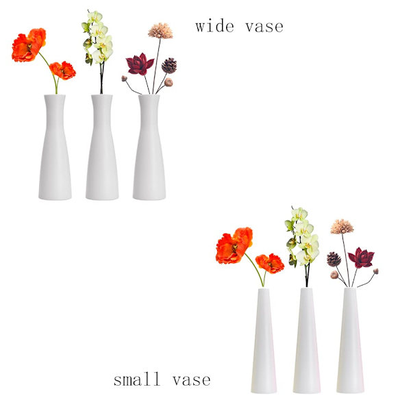 Hög konisk kompositplast blomvas, liten knopp dekorativ blomvas heminredning mittpunkter (liten kaliber)